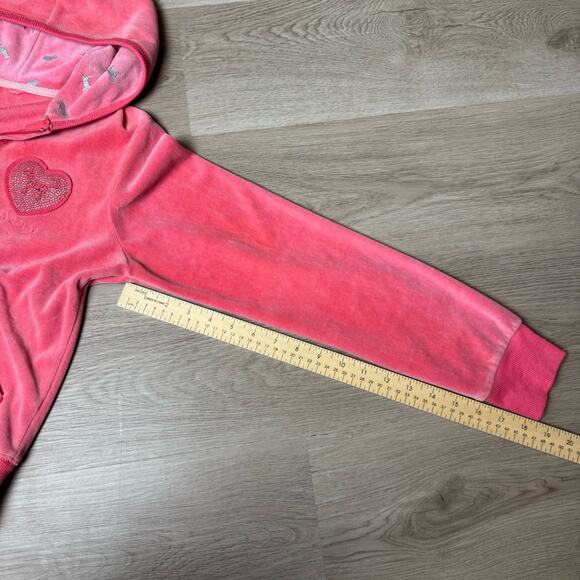 Y2K Vintage Victoria’s Secret PINK Velour Bling Jacket Size XS Hooded RARE - Picture 7 of 7